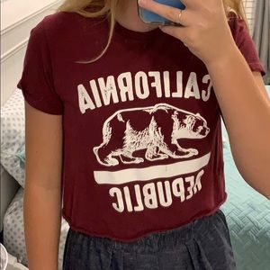 cropped california republic tee